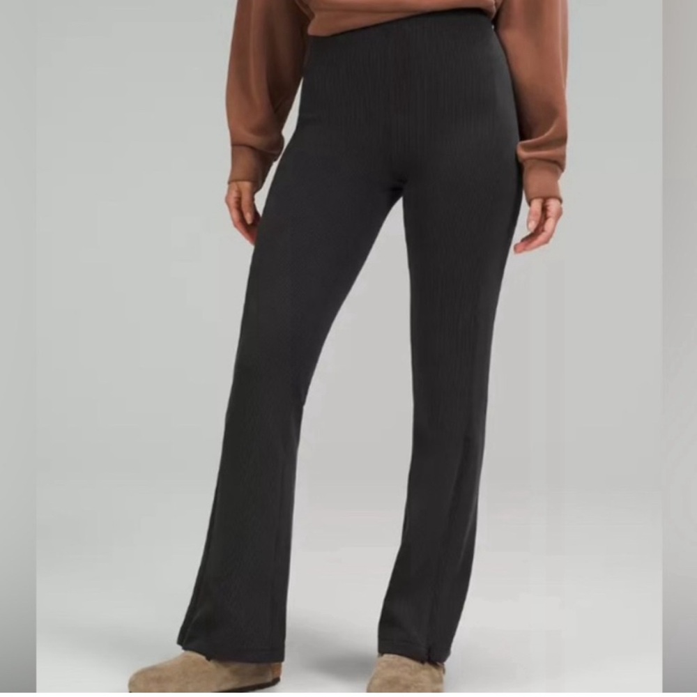 Lululemon Brushed Softstreme Ribbed Zip Flared Pant 32.5"
